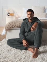 Slate Grey Borg Onesie - Image 1 of 6