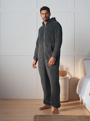 Slate Grey Borg Onesie - Image 2 of 6