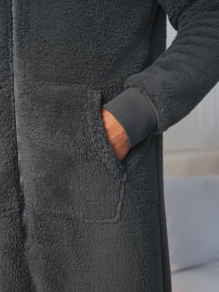 Slate Grey Borg Onesie - Image 6 of 6 Slate Grey Borg Onesie - Image 6 of 6