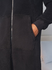 Navy Blue Borg Onesie - Image 5 of 6