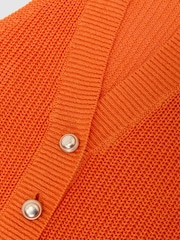Reiss Orange Robin Linen Button-Through Knitted Waistcoat - Image 7 of 7