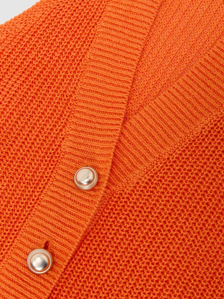 Reiss Orange Robin Linen Button-Through Knitted Waistcoat - Image 7 of 7