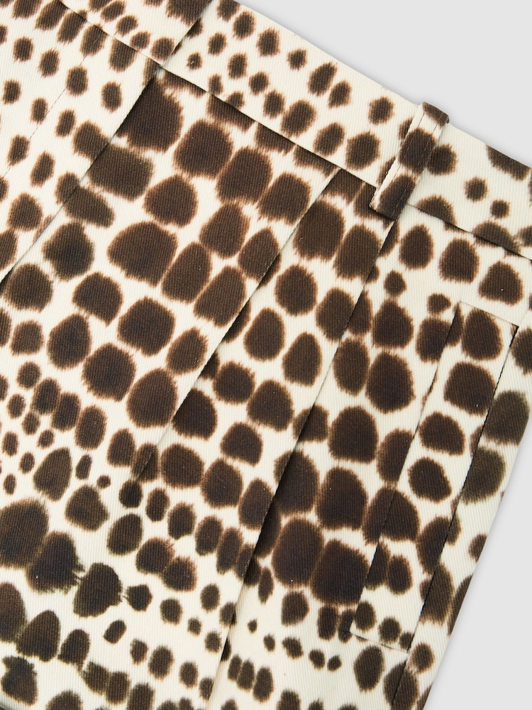 Atelier Chocolate Cotton Animal-Print Tailored Shorts - Image 7 of 7