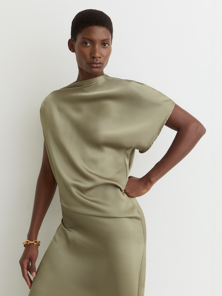 kenzie green dress Kenzie Off Shoulder Ruffle Mini Dress Holly Green main image 1
