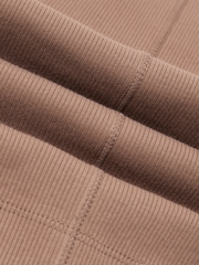 Reiss Taupe Neutral Violet Stretch-Cotton Ribbed Vest - Image 6 of 6