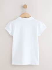 White Girls Cotton Short Sleeve Polo Shirt 3 Pack (3-16yrs) - Image 3 of 5