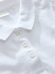 White Girls Cotton Short Sleeve Polo Shirt 3 Pack (3-16yrs) - Image 5 of 5