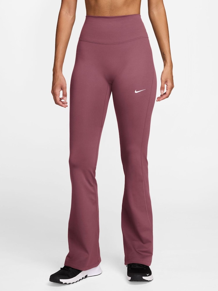 Nike Pink Smoke One High-Waisted Flared Leggings - Image 1 of 3 Nike Pink Smoke One High-Waisted Flared Leggings - Image 1 of 3