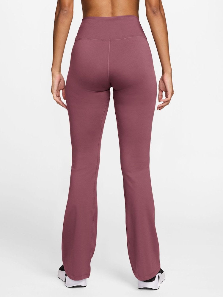 Nike Pink Smoke One High-Waisted Flared Leggings - Image 2 of 3 Nike Pink Smoke One High-Waisted Flared Leggings - Image 2 of 3