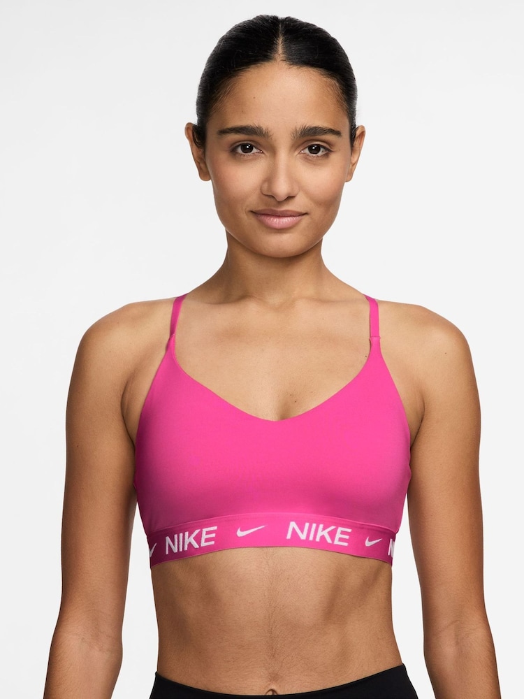 Nike Hyper Pink Indy Light Support Padded Adjustable Sports Bra - Image 1 of 3