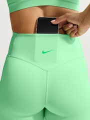 Nike Illusion Green Universa Seamless Front 5 Inch Cycling Shorts - Image 3 of 7