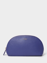 Osprey London Purple The Tilly Leather Make Up Bag - Image 1 of 3