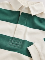 Green Stripe Long Sleeve Rugby Polo Top (3mths-7yrs) - Image 4 of 4