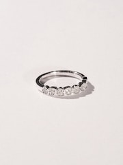 The Diamond Store White Heart Half Eternity Ring Lab Diamond 0.11ct in 925 SIlver - Image 1 of 7