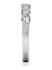 The Diamond Store White Heart Half Eternity Ring Lab Diamond 0.11ct in 925 SIlver - Image 4 of 7