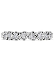 The Diamond Store White Heart Half Eternity Ring Lab Diamond 0.11ct in 925 SIlver - Image 5 of 7