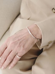 The Diamond Store White Heart Half Eternity Ring Lab Diamond 0.11ct in 925 SIlver - Image 6 of 7