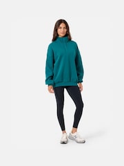 Gym + Coffee Green Womens Snap Collar Sierra Sweatshirt - Image 4 of 5