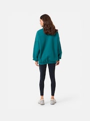 Gym + Coffee Green Womens Snap Collar Sierra Sweatshirt - Image 5 of 5