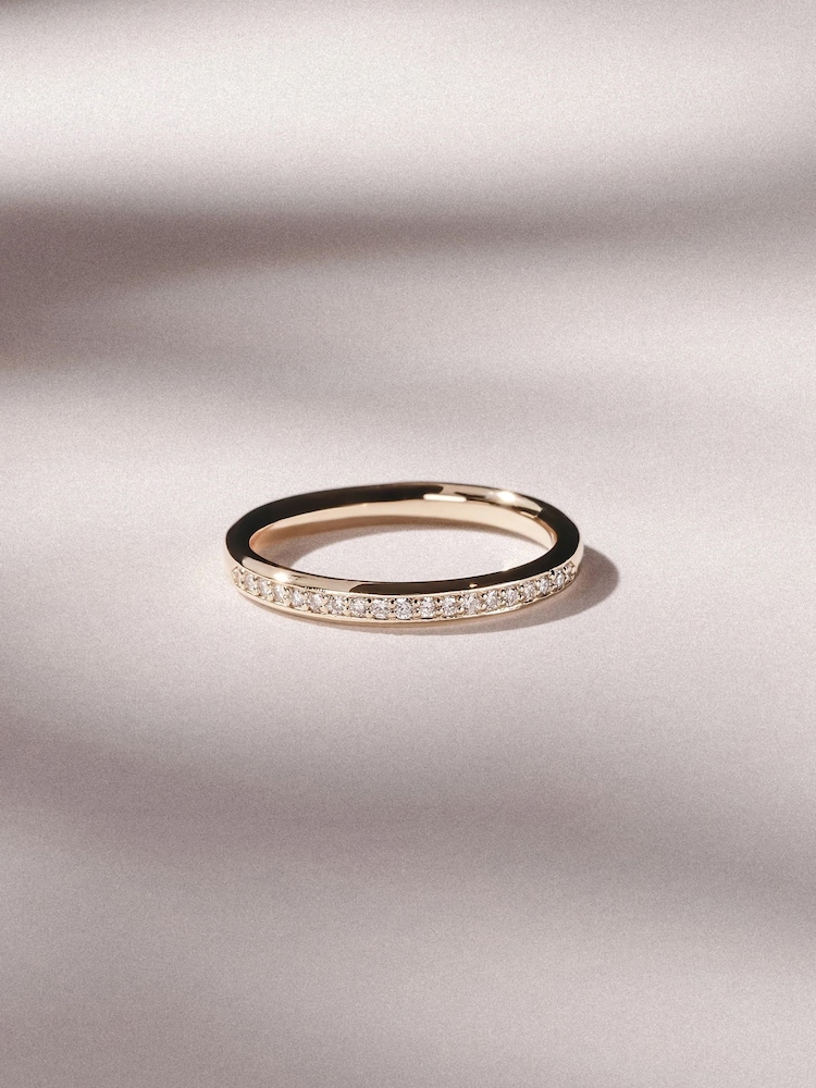 The Diamond Store Gold Lab Diamond Heritage Half Eternity Ring 0.15ct H/SI in 18K Gold Vermeil - Image 1 of 7