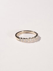 The Diamond Store Gold Heart Half Eternity Ring Lab Diamond 0.11ct in 18K Gold Vermeil - Image 1 of 7