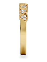 The Diamond Store Gold Heart Half Eternity Ring Lab Diamond 0.11ct in 18K Gold Vermeil - Image 5 of 7