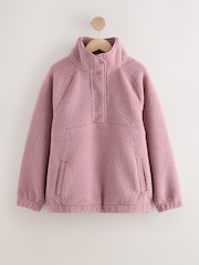 self. Pink Borg Popper Neck Jumper - Image 1 of 3