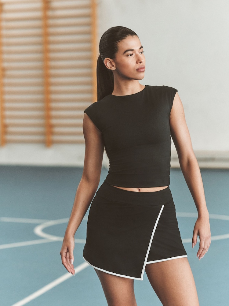 Black Active Sports Paddle Skort - Image 2 of 4