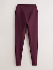 Plum Purple Ultimate Comfort Cross Front High Waist Sports Leggings - Image 5 of 7