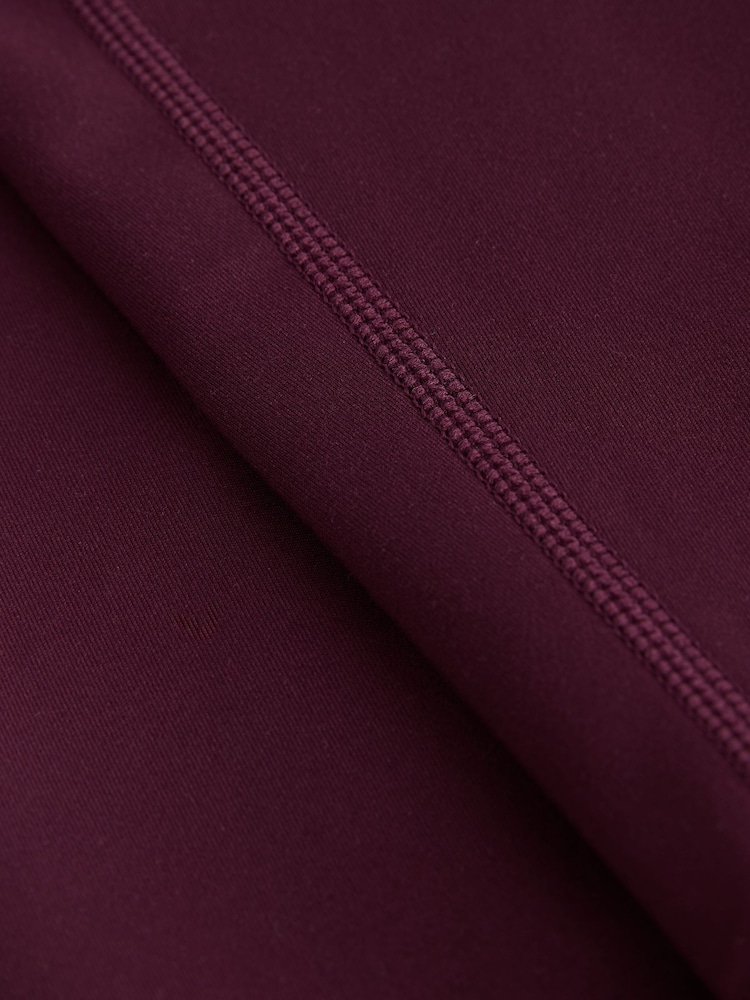 Plum Purple Ultimate Comfort Cross Front High Waist Sports Leggings - Image 7 of 7