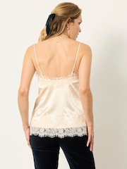 FatFace Ivory Logan Lace Trim Cami - Image 3 of 7