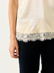 FatFace Ivory Logan Lace Trim Cami - Image 6 of 7