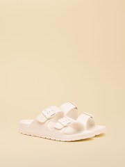 Joules Kids' Sunseeker White EVA Double Buckle Sliders - Image 1 of 6