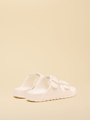 Joules Kids' Sunseeker White EVA Double Buckle Sliders - Image 3 of 6