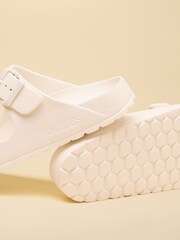 Joules Kids' Sunseeker White EVA Double Buckle Sliders - Image 5 of 6