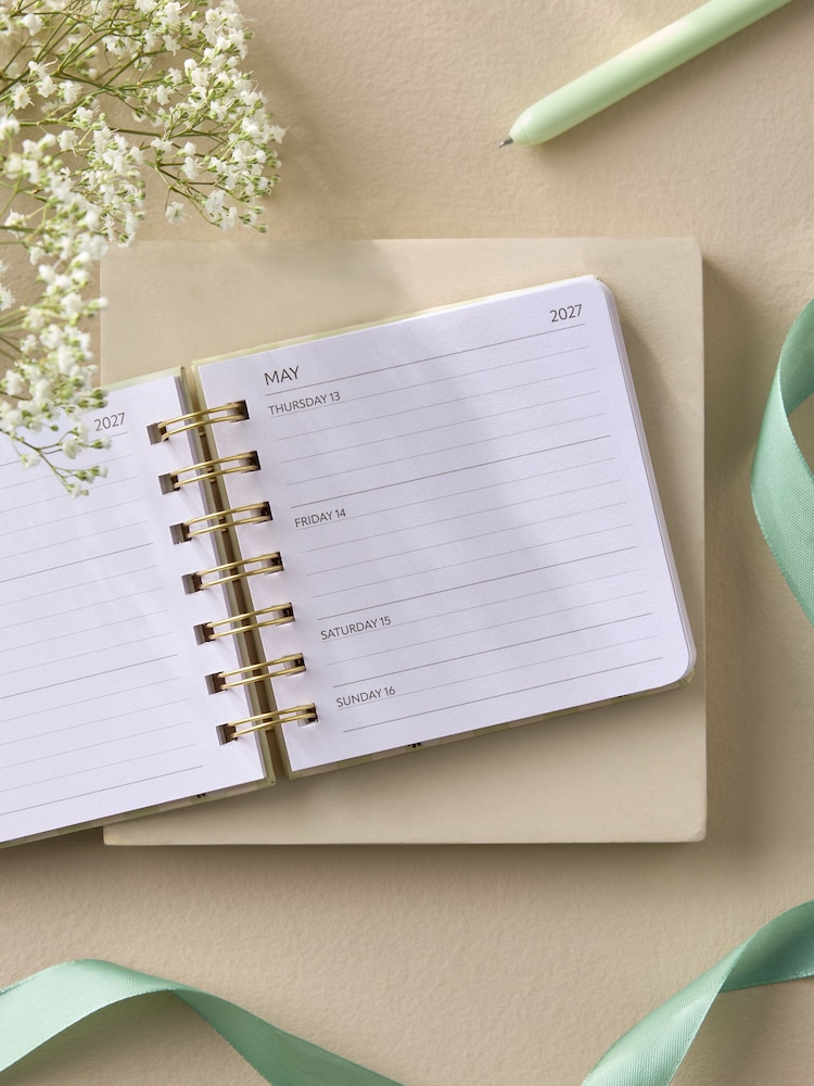 Green Gingham 2027 Compact Diary - Image 2 of 5