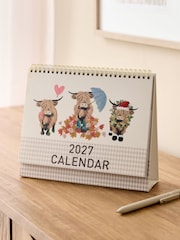 Cream Hamish Desk 2027 Calendar - Image 1 of 3