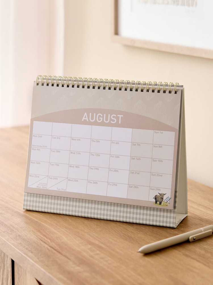 Cream Hamish Desk 2027 Calendar - Image 2 of 3