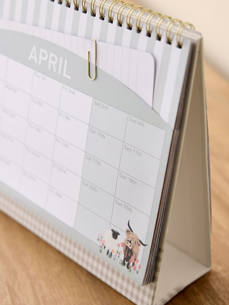 Cream Hamish Desk 2027 Calendar - Image 3 of 3