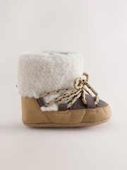 Chocolate Brown Baby Snow Boots (0-2mths) - Image 2 of 5