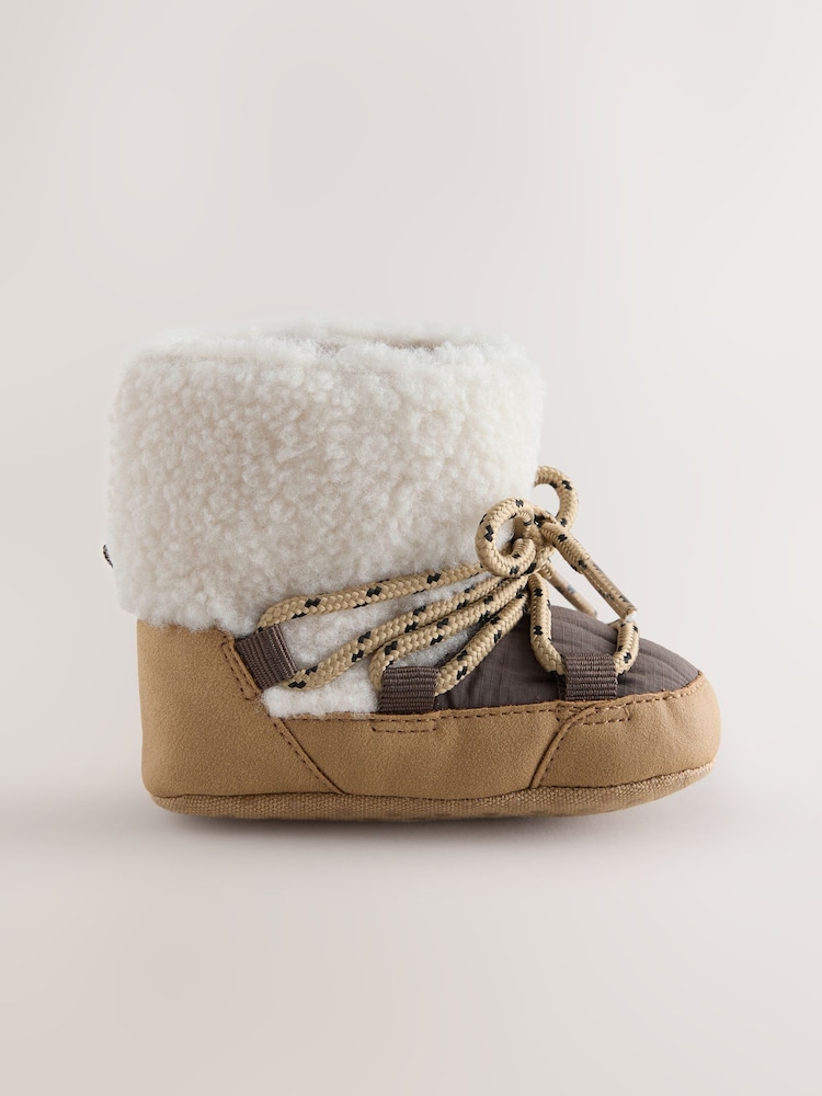 Chocolate Brown Baby Snow Boots (0-2mths) - Image 2 of 5 Chocolate Brown Baby Snow Boots (0-2mths) - Image 2 of 5