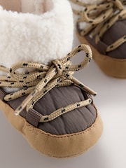 Chocolate Brown Baby Snow Boots (0-2mths) - Image 3 of 5