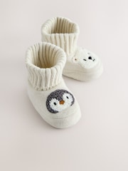 Neutral Animals Baby Sock Top Boot Shoes (0-18mths) - Image 1 of 5