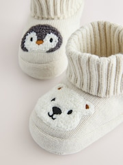 Neutral Animals Baby Sock Top Boot Shoes (0-18mths) - Image 3 of 5