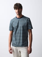 Blue N. Premium Horizontal Stripe Supima T-Shirt - Image 1 of 8