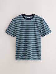Blue N. Premium Horizontal Stripe Supima T-Shirt - Image 6 of 8