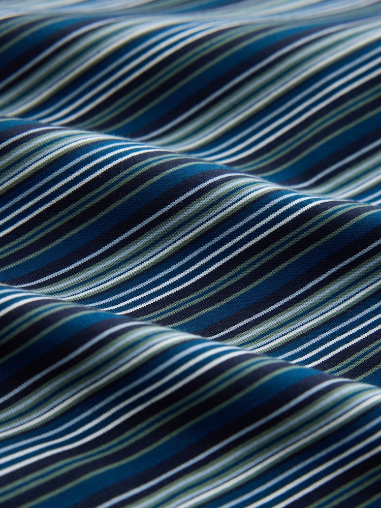 Blue N. Premium Horizontal Stripe Supima T-Shirt - Image 8 of 8
