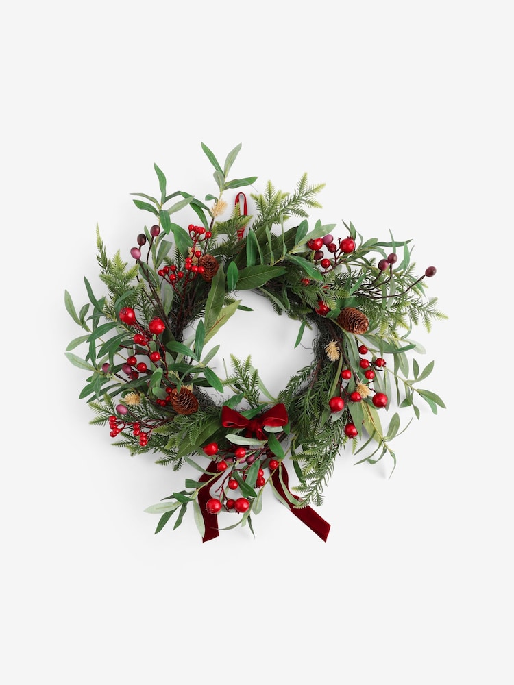 Winter Berries Artificial Christmas Wreath - صورة 2 من 4