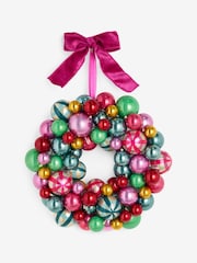 Brights Light Up Christmas Bauble Wreath - Image 1 of 2