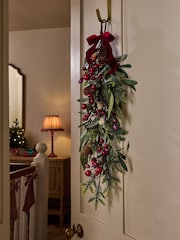 Green Winter Berries Artificial Swag Christmas Wreath - Image 1 of 4